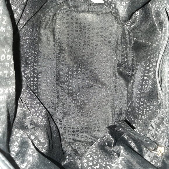 Kate Spade Pebbled Black Leather Mini Backpack Purse Gold Tone Hardware - Picture 11 of 16